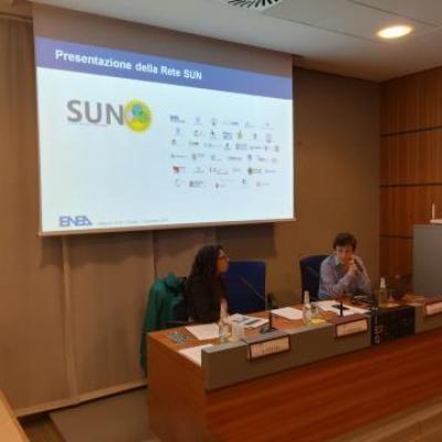 CONVEGNO ECOMONDO 2019 Presentazione della Rete Sun Relatori Laura Cutaia e Tiziana Beltrani di ENEA.